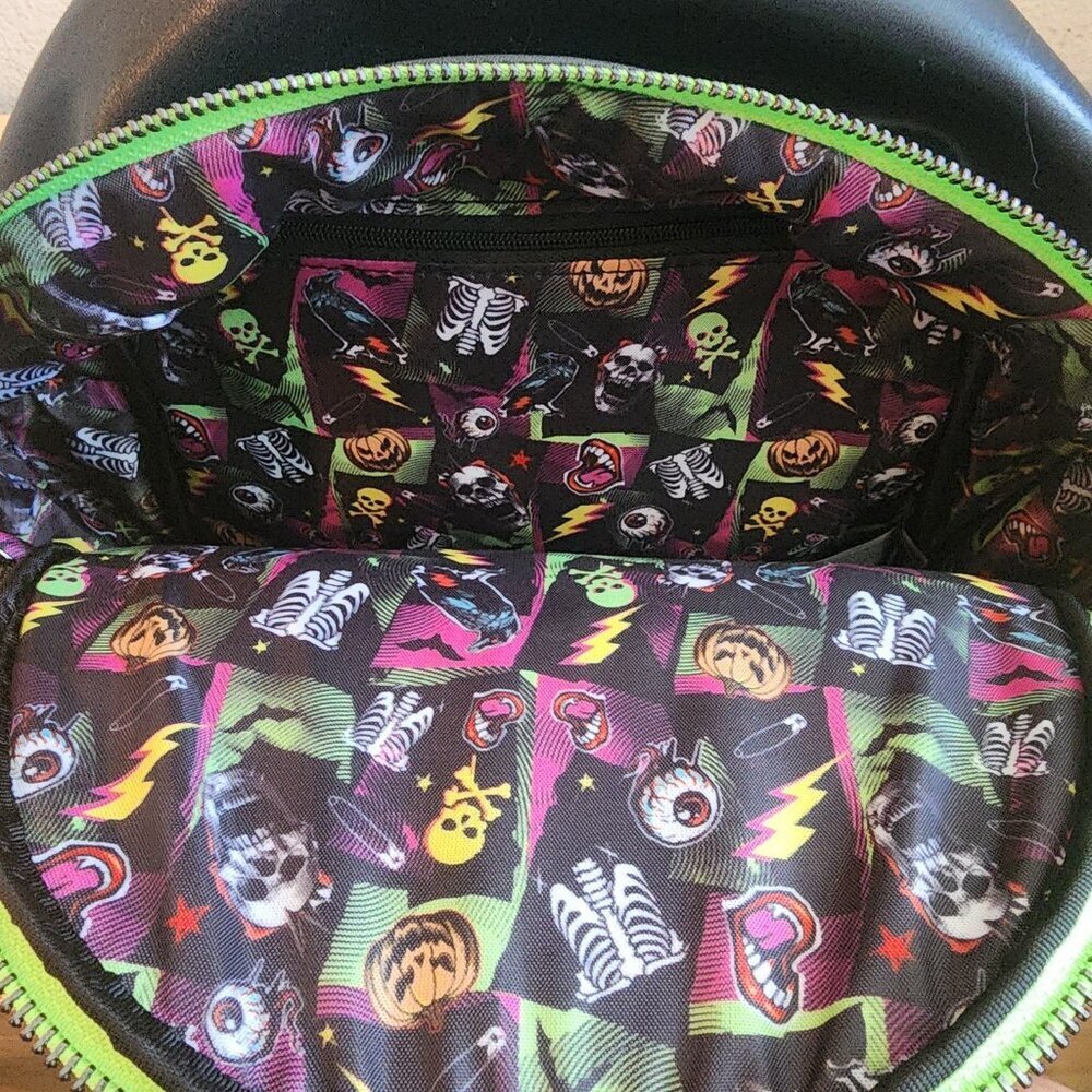 Universal Studios Halloween Horror Nights 2024 Mini Backpack Skull Graphic New - Picture 9 of 13